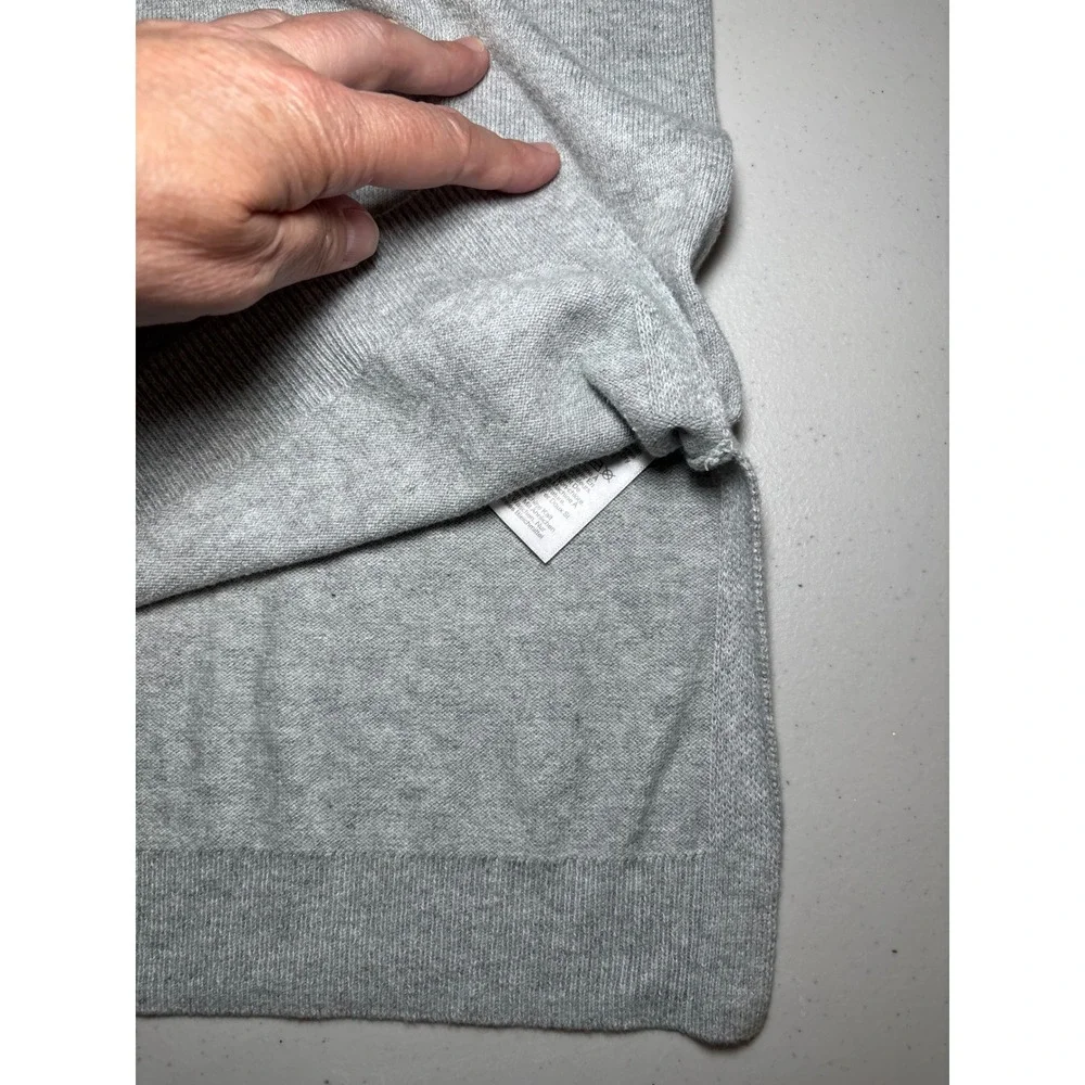 J.Crew Cotton Crewneck Sweater XL Heather Gray Long Sleeve Pullover